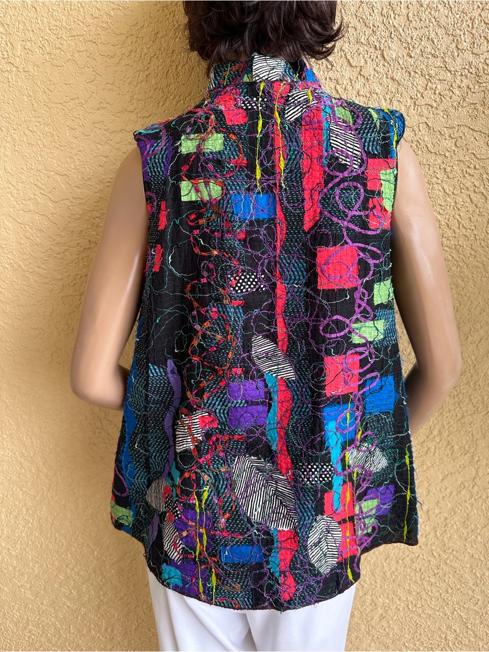 Diane Prekup colorful stitching design A frame vest - Picture 10 of 13